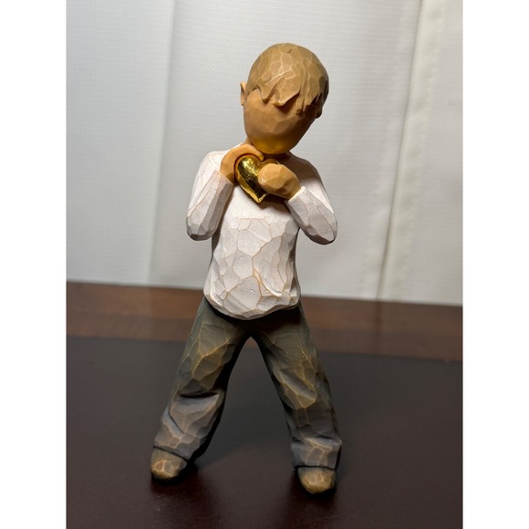 Willow Tree Other - Willow Tree Heart of Gold Figurine #26142 Susan Lordi Demdaco Boy Gold Heart